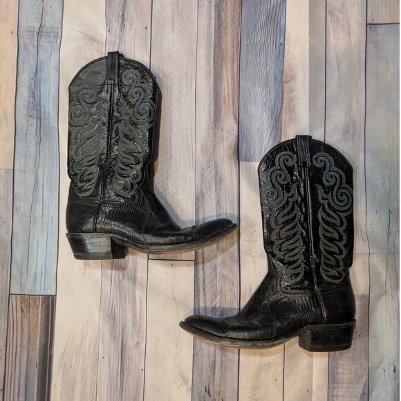 Cowtown Vibram Sole Leather Cowboy Classic Cowboy Boots 10.5